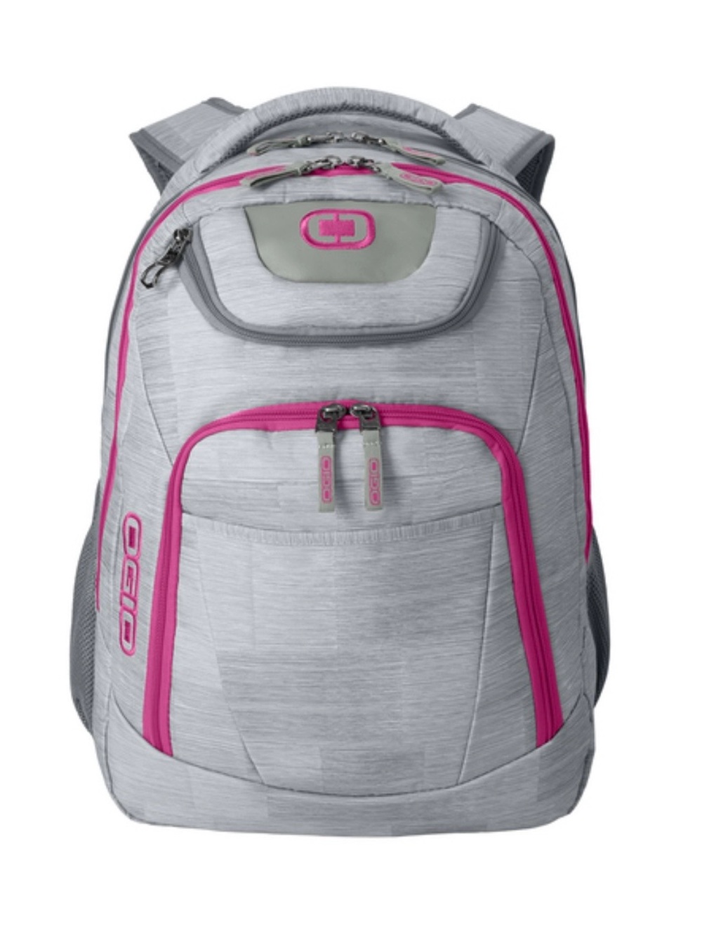 OGIO Light Gray Backpack with Pink Accents